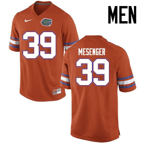 NCAA Florida Gators Jacob Mesenger Men's #39 Nike Orange Stitched Authentic College Football Jersey FOR8164XQ